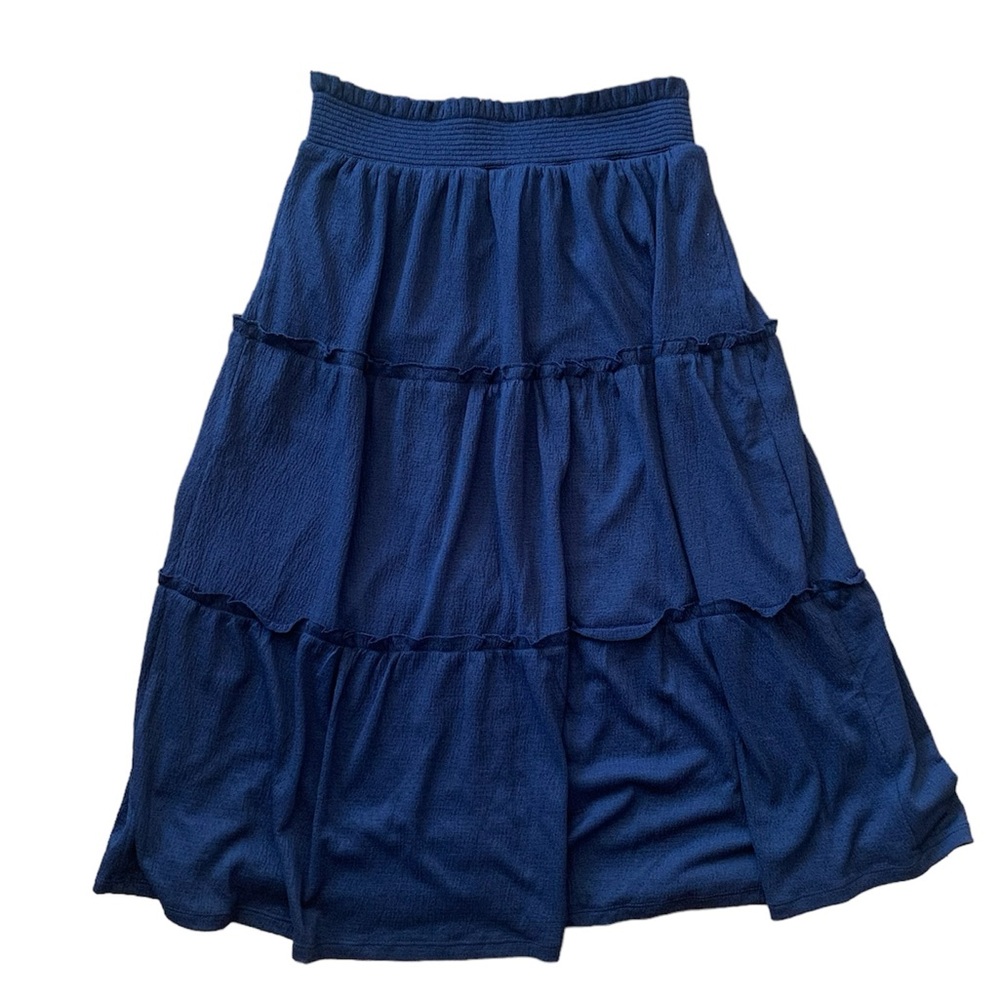 C Est 1946 Navy Blue Midi Skirt